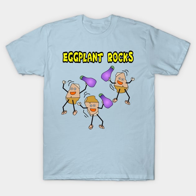 Eggplant Rocks T-Shirt by Barthol Graphics